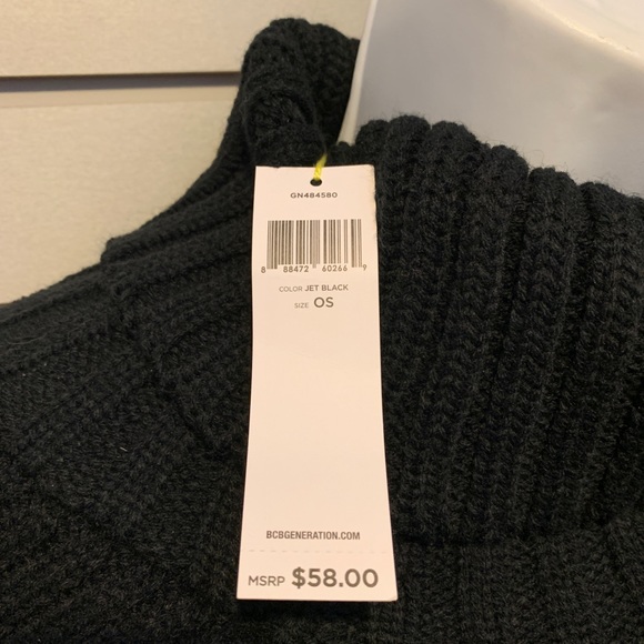 Turtleneck Knit Poncho with Open Sides - Picture 5 of 7